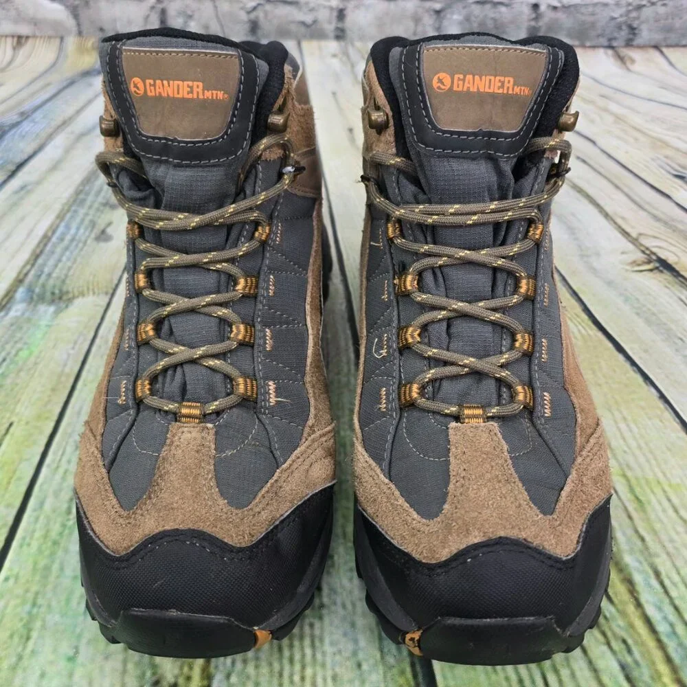 Gander Mountain Trail Climber Boots Men’s 12M Brown Leather Hiking Ankle Outdoor